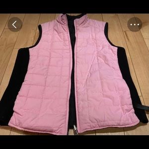RALPH LAUREN REVERSIBLE PUFFER VEST. BLACK/PINK.  GREAT CONDITION.
